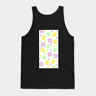 Vintage Aesthetic Minimalist Pastel Flowers Phone Case Tank Top